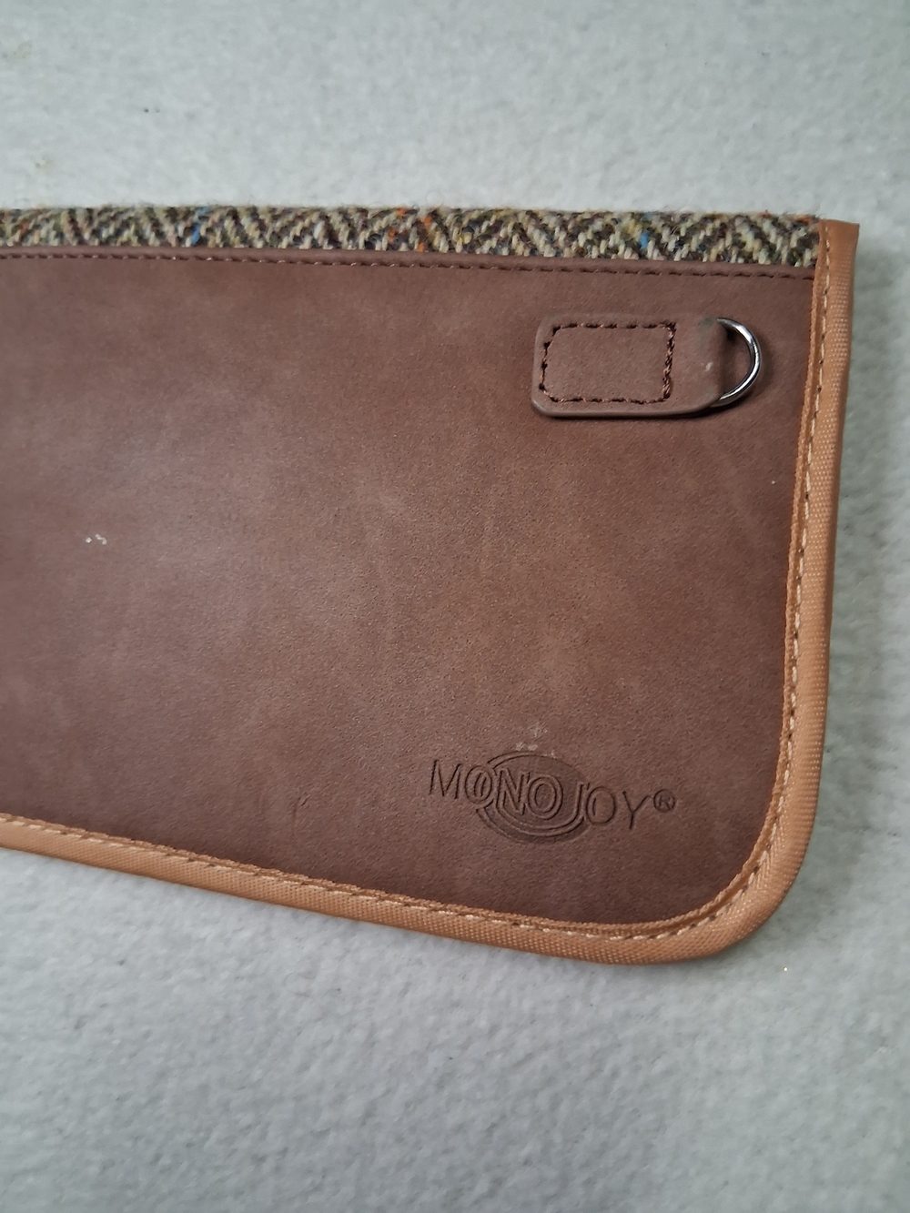 Harris Tweed Brown Herringbone Clutch Wallet - Picture 9 of 11